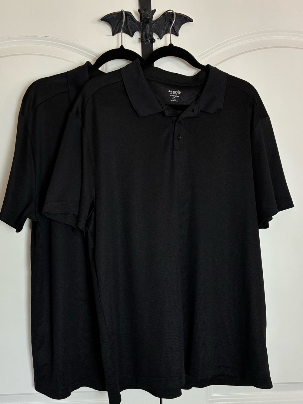 2 Old Navy Activewear Black Performance Polo Shirts size XL